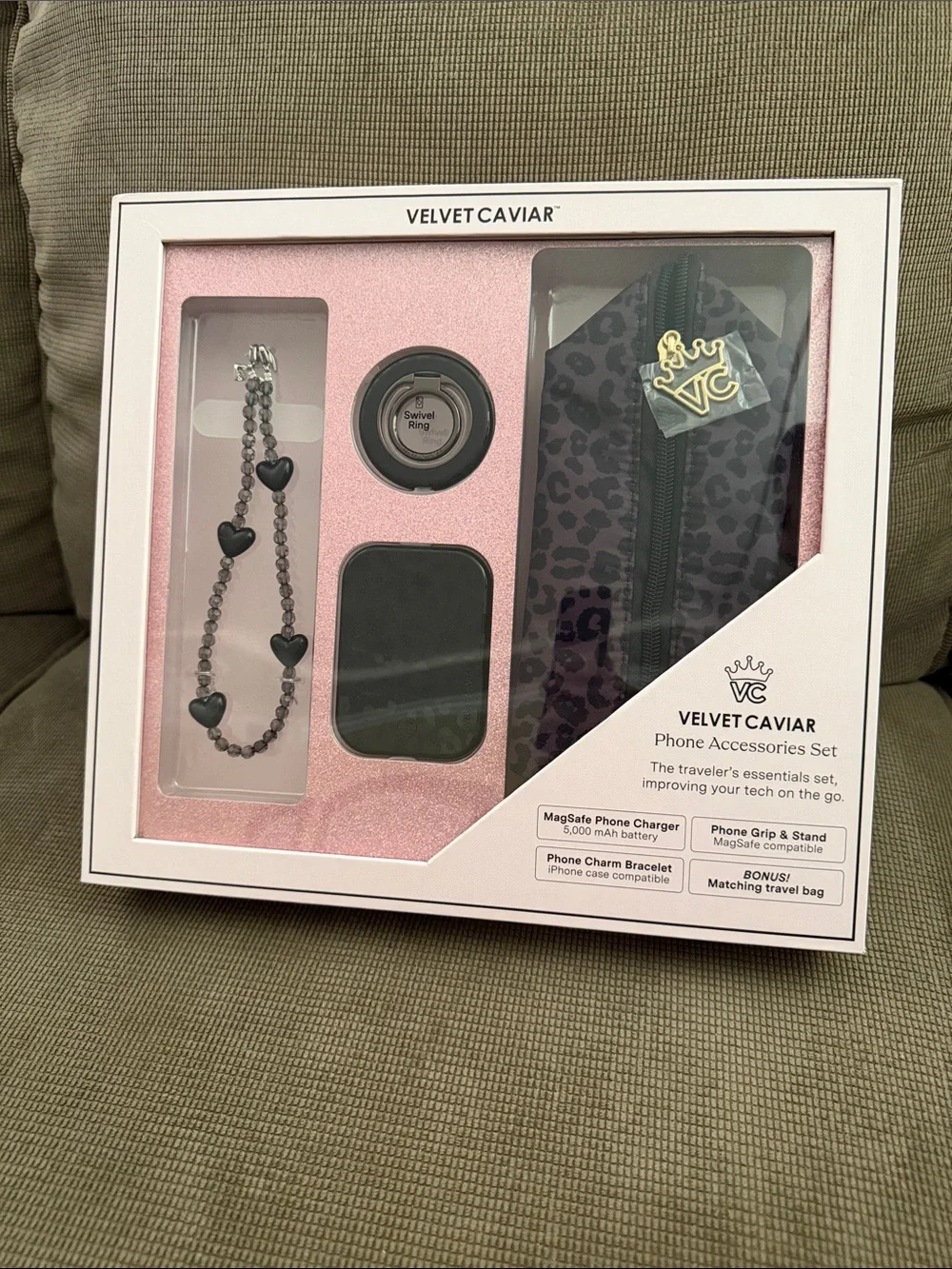 NIB Velvet Caviar Phone Accessories Set